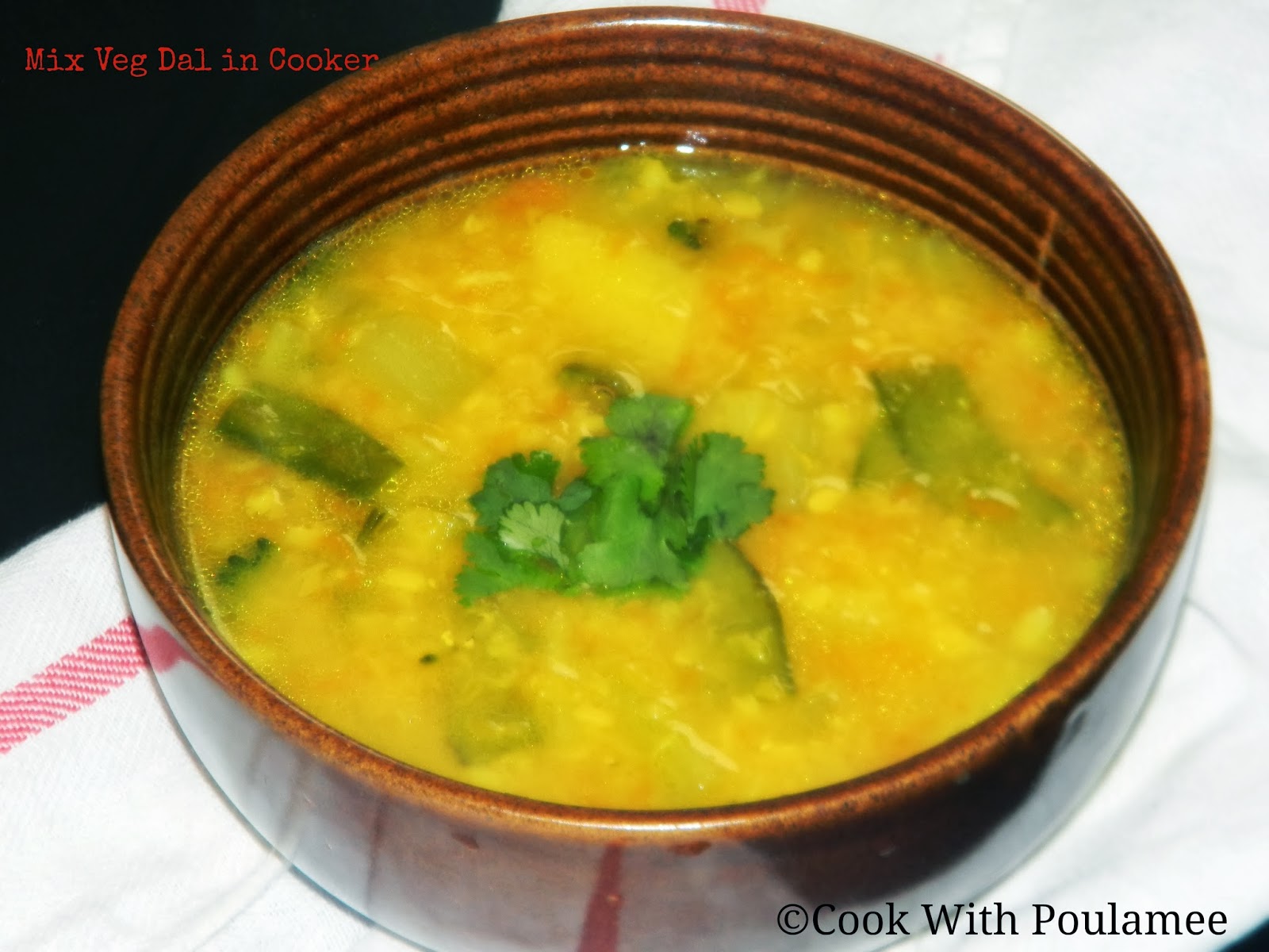 Cook With Poulamee Mixed Veg Dal in Pressure Cooker specially for Kids