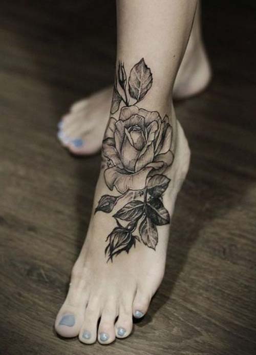 foot rose tattoo ayak gül dövmesi foot rose tattoo ayak gül dövmesi
