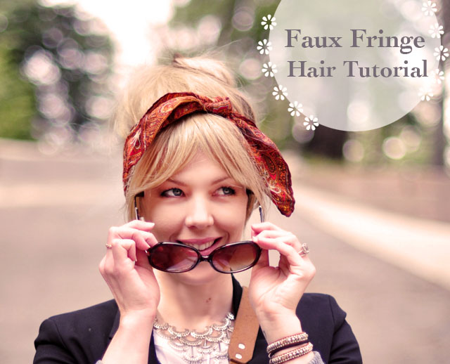 faux fringe hair tutorial, get the look of bangs without cutting your hair