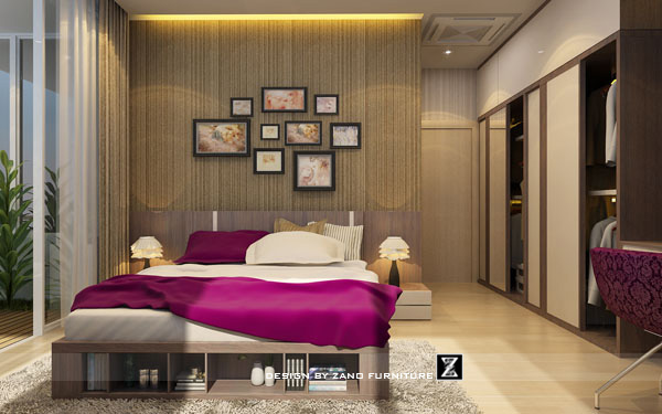Thiết kế nội thất phòng ngủ 3 căn hộ 3401 Topaz 2 - Sai Gon Pearl