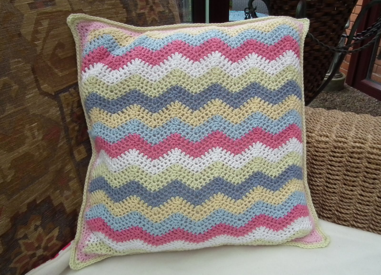 A World of Imagination My Crocheted Cushion Cover.................