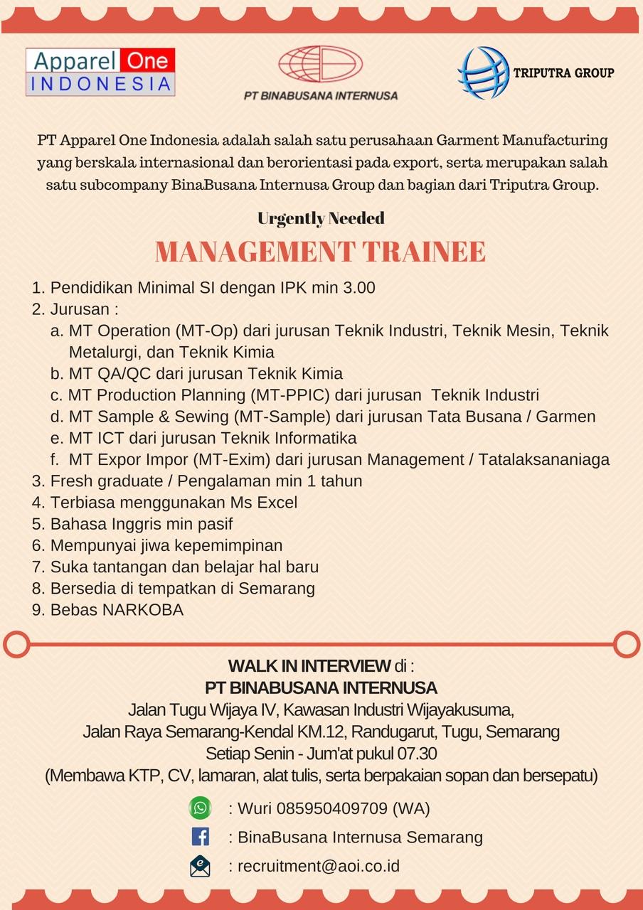 Lowongan Kerja Apparel One Indonesia Temukan Lowongan Kerja