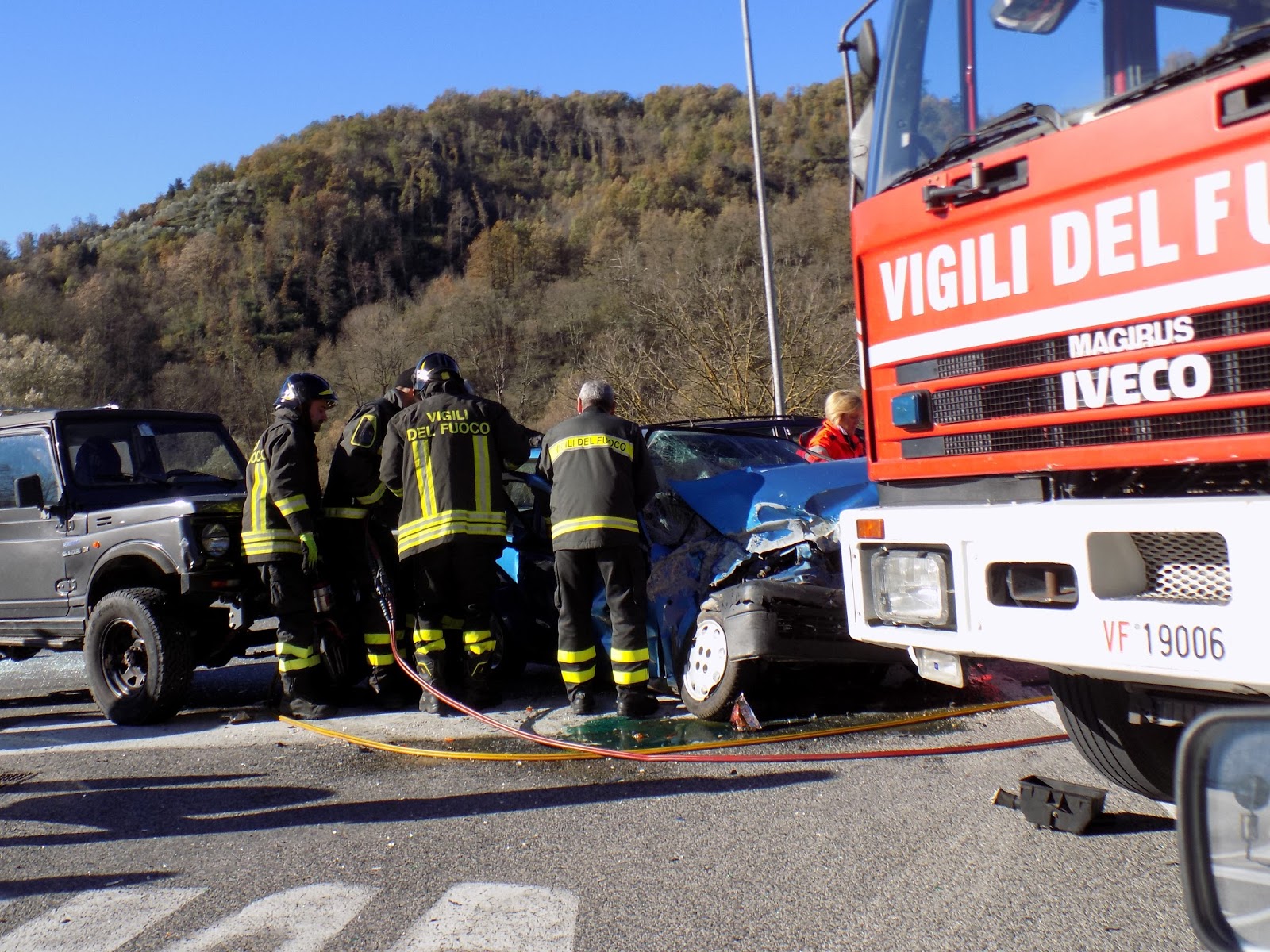 SUBIACO Incidente stradale sulla Sublacense, una donna incastrata tra