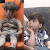 Before and after photo of Syrian boy covered in blood from bombing in the war in Syria