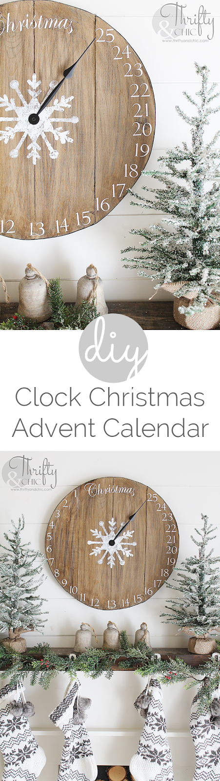 DIY wood clock christmas advent calendar! Easy and simple project!