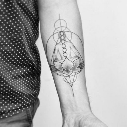 Yoga-Inspirado Lotus Tatuagem