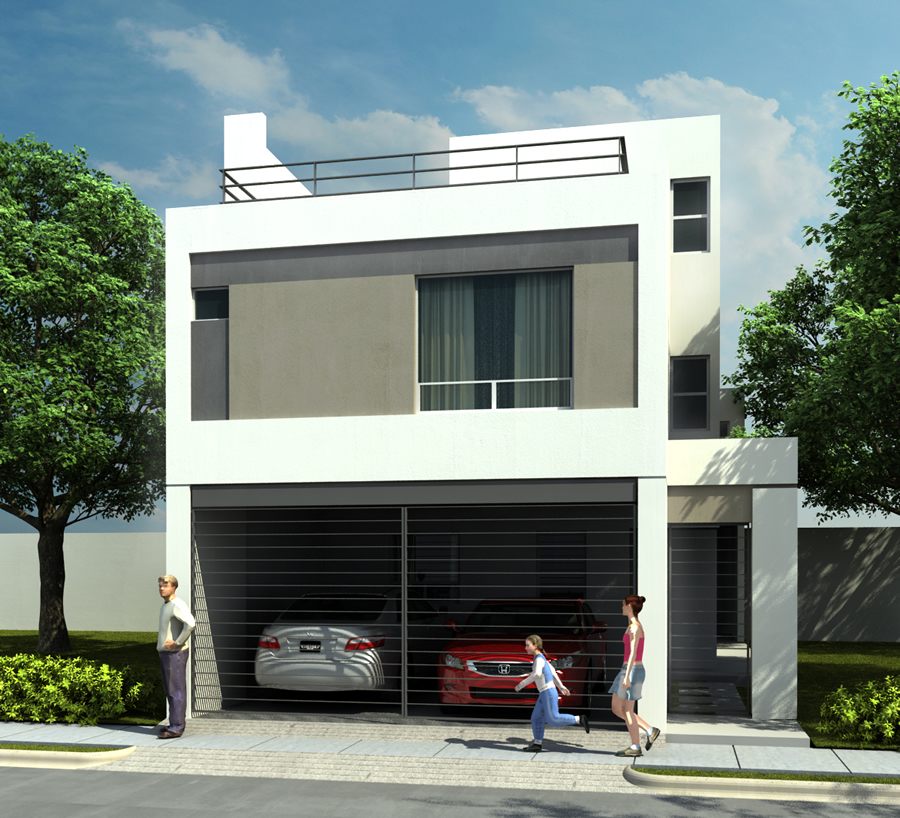 Casa Muestra Modelo 211scl Cerradas de Anahuac Contemporáneo Casas en