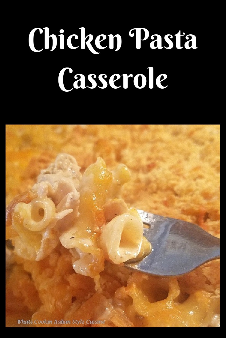 pin for later Mac and Cheese Chicken Pasta Casserole