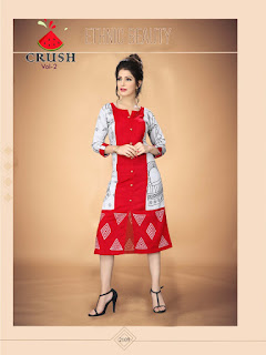 Watermelon Crush vol 2 Rayon kurtis wholesaler. buy online Crush vol 2 Daily wear rayon kurtis L XL XXL Size at Diwan fashion Surat.