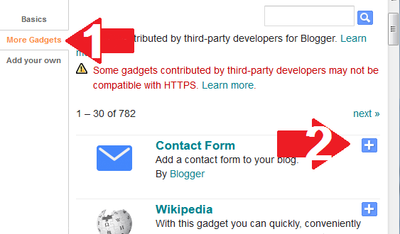 blog me contact from ko add kaise kare
