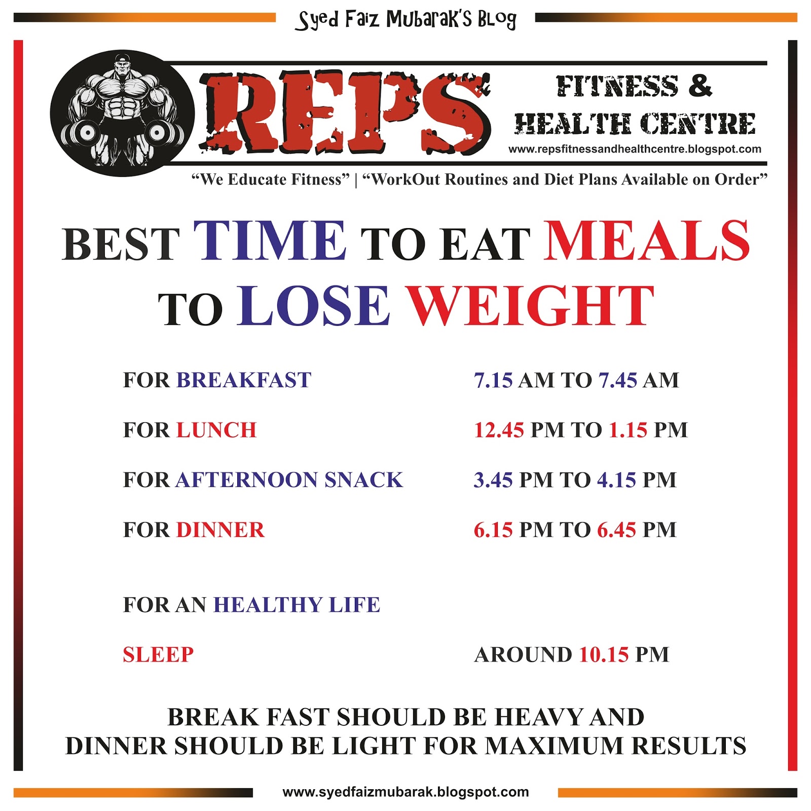 best times to eat meals to lose weight