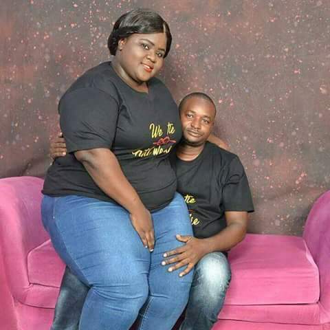 Fat African woman with boyfriend