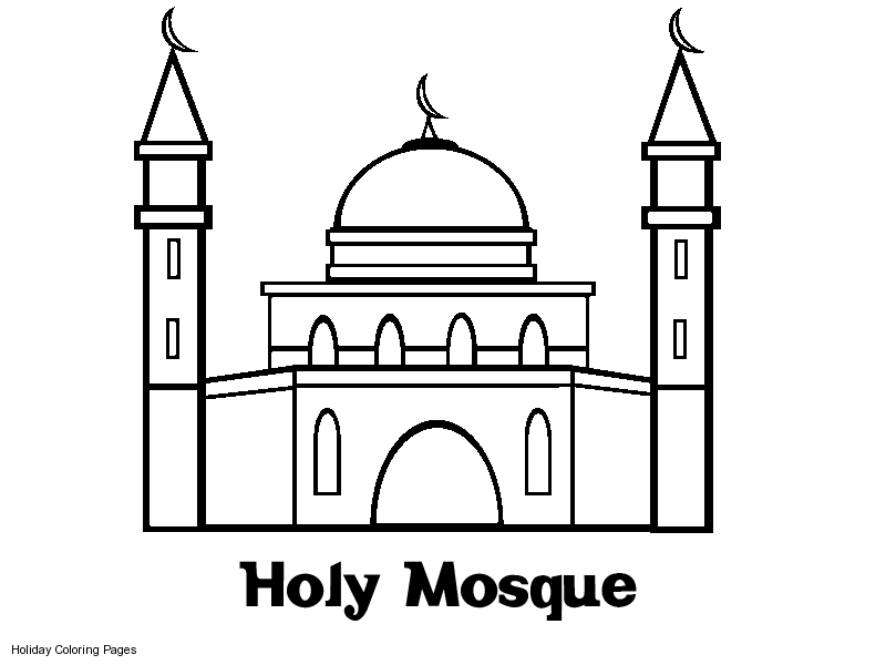 Belajar Sukses Mewarnai Masjid Gambar