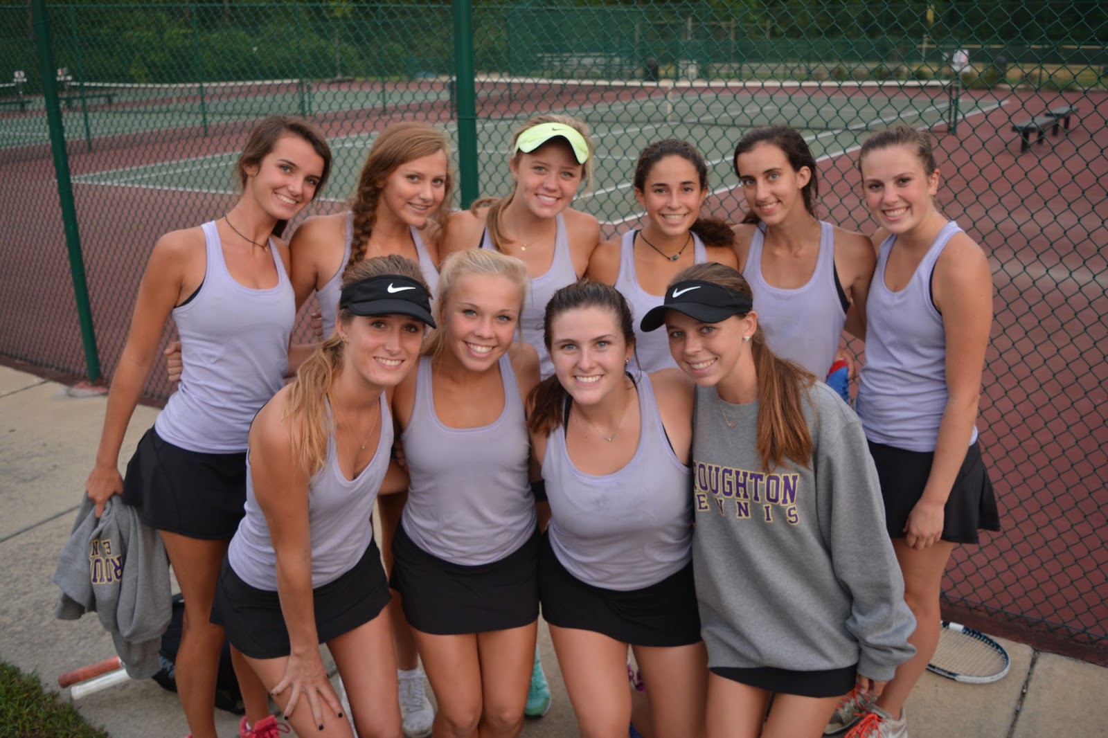 The Broughton Lady Caps at Enloe (L to R, Front row Becca Pharr, Addie