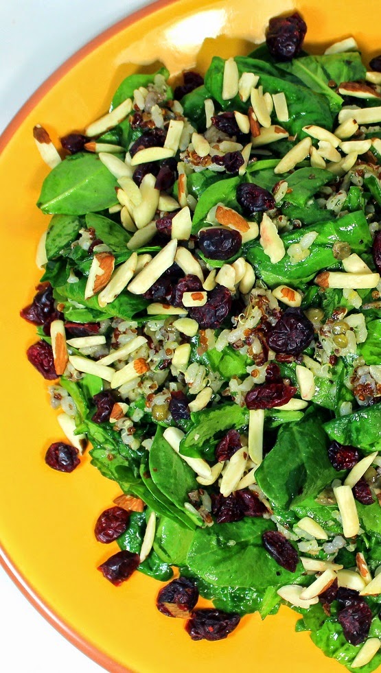 52 Ways to Cook SUPERFOODS SALAD Spinach Quinoa Craisins Almonds