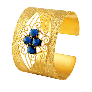 Blue Onyx Textured Cuff by Velvetcase.com. Blue Onyx Textured Cuff by Velvetcase.com.