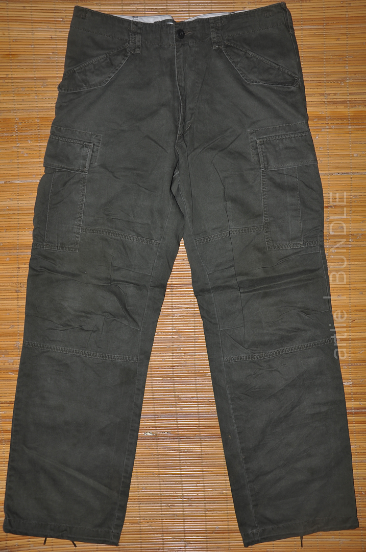 Vintage | Branded | Clothing: (BM2-0720) UNIQLO Green Army Cargo Pants 34