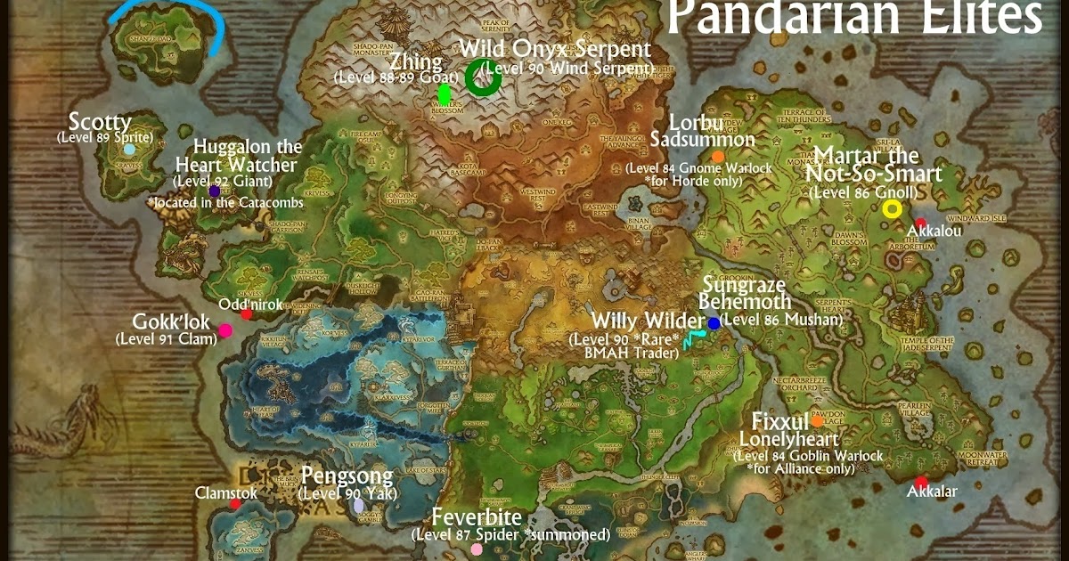 Pandaria Dungeon Locations Map