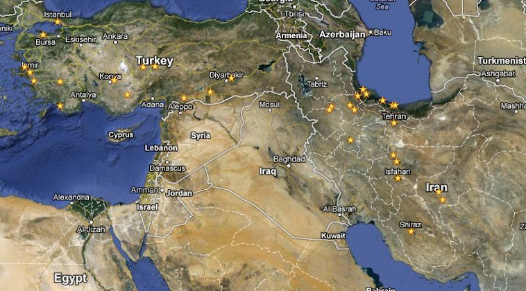 Iran & Turkey places we will visit