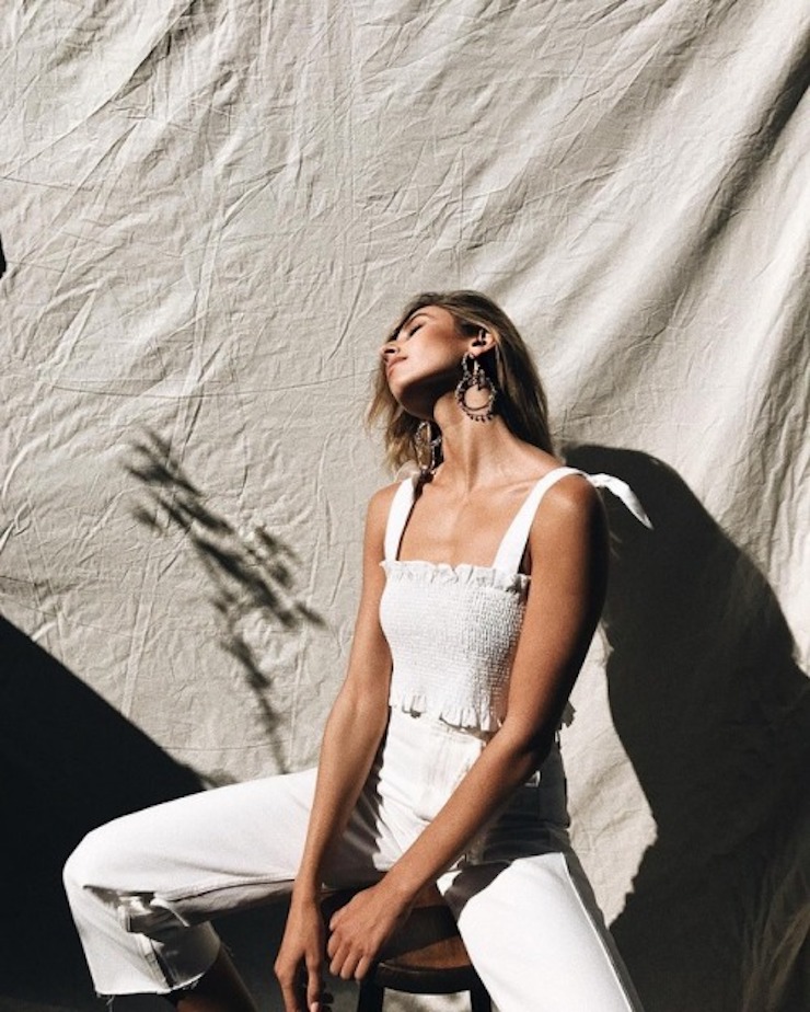 sun kissed all white summer ootd, tumblr inspiration
