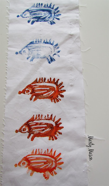 handmade hedgehog stamp by Marty Mason