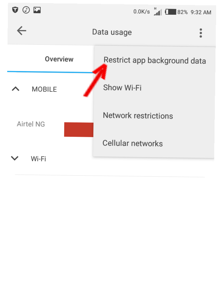 How to restrict baground data and minimize minimize data consumption on