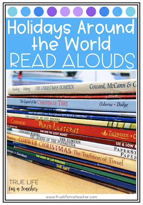 List of read alouds perfect for Holidays Around the World in elementary classrooms.