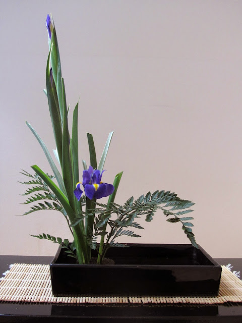 my second Kado arrangement, with purple irises