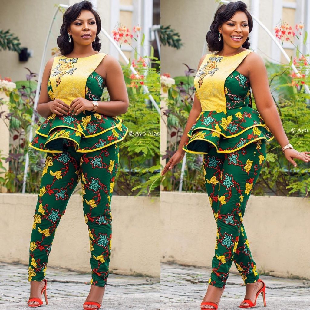 latest ankara trouser and top
