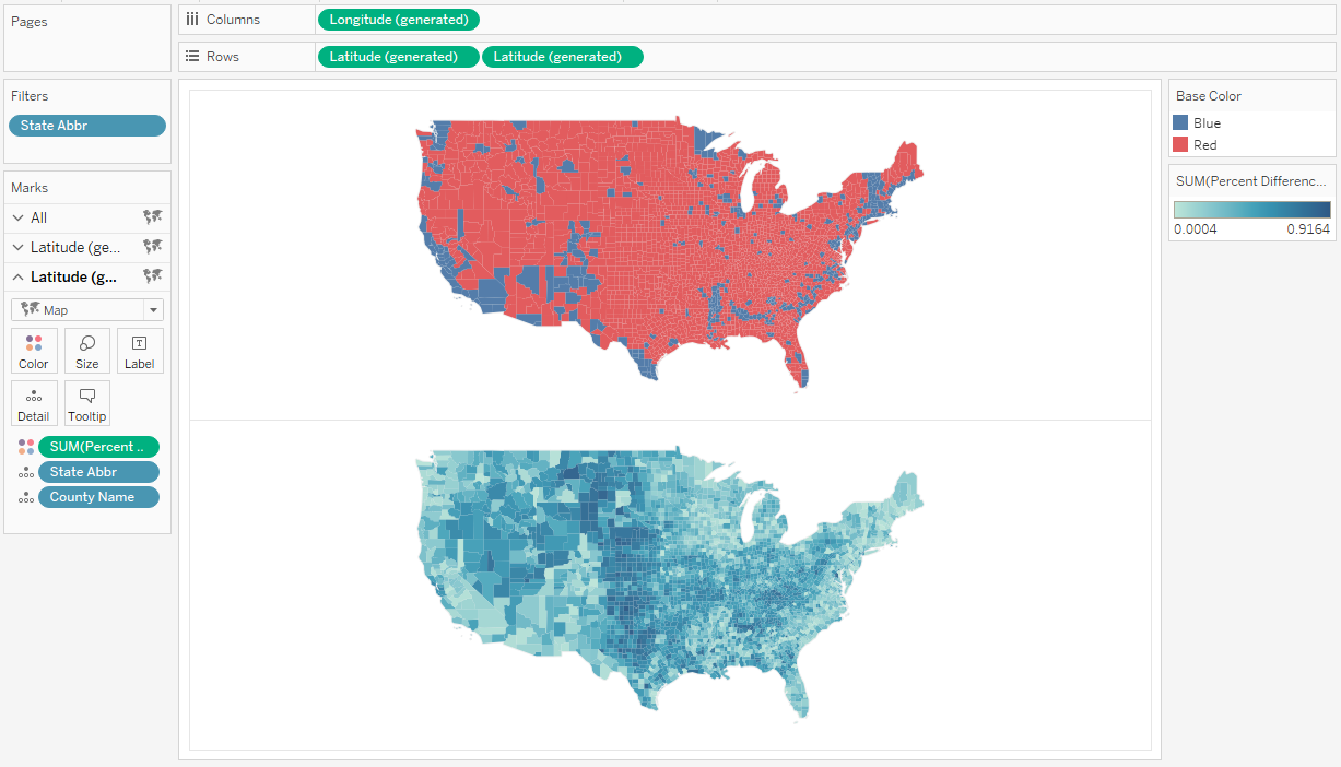 3 Ways to Create Predominance Maps in Tableau The Flerlage Twins Analytics, Data