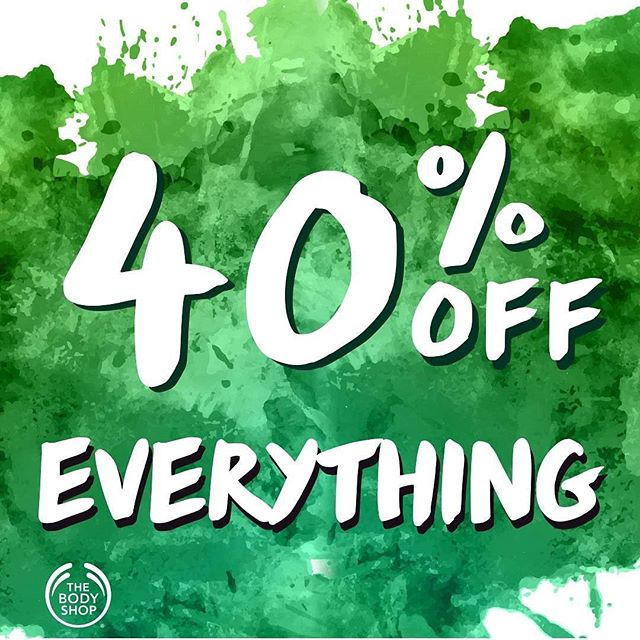 The Body Shop Kuwait Hurry shop up to 40 OFF EVERYTHING at The Body