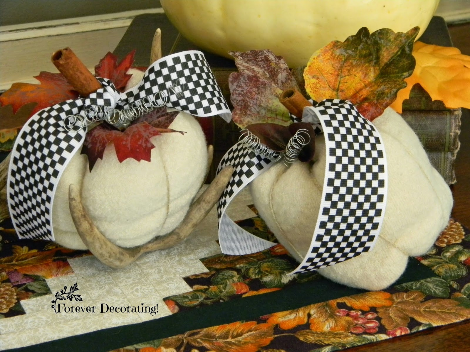 Wool Pumpkin Tutorial- Forever Decorating- Halloween Decorations-Treasure Hunt Thursday -From My Front Porch To Yours