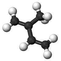 İzopren molekül modeli