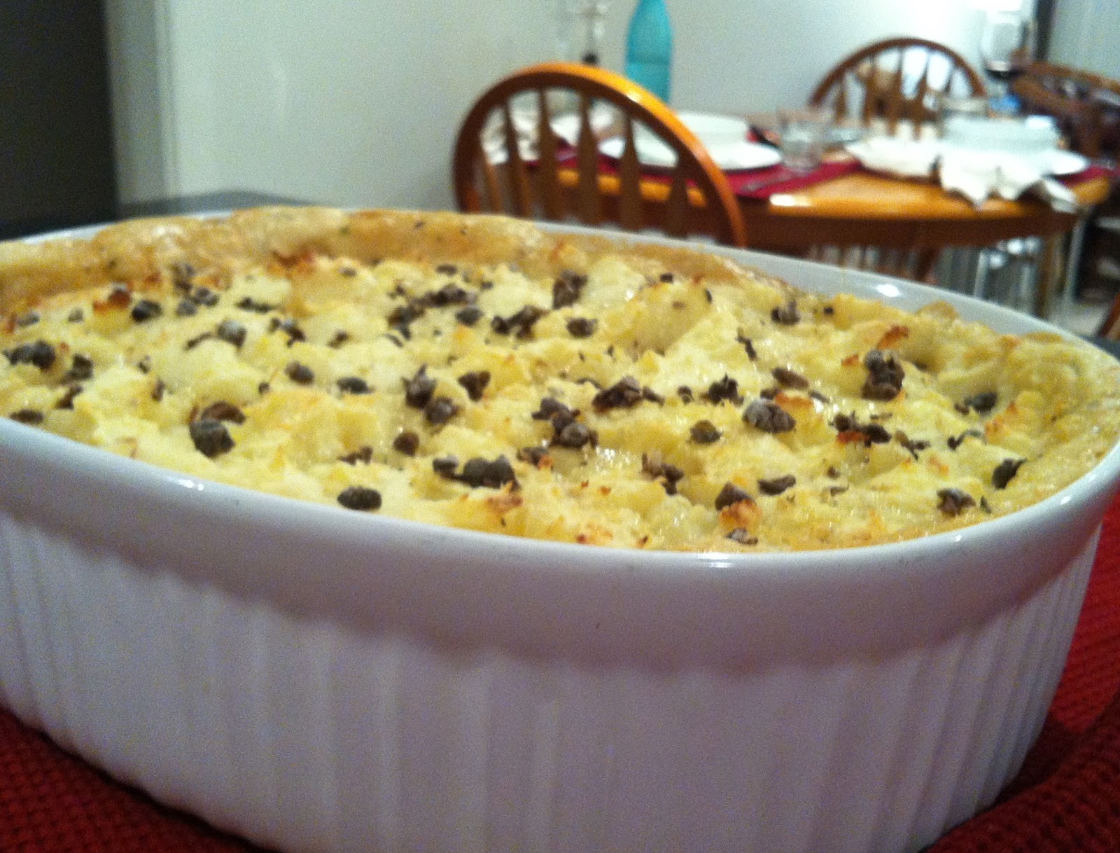 Southern Spoon Fisherman's Pie topped with Crispy Capers