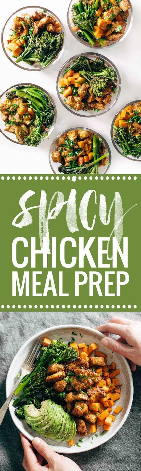 Spicy Chicken and Sweet Potato Meal Prep Magic! 3 big sheet pans + 45 minutes = healthy meals for a week!