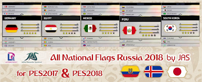 PES 2018 All National Flags Russia 2018 by JAS PES 2018 All National Flags Russia 2018 by JAS