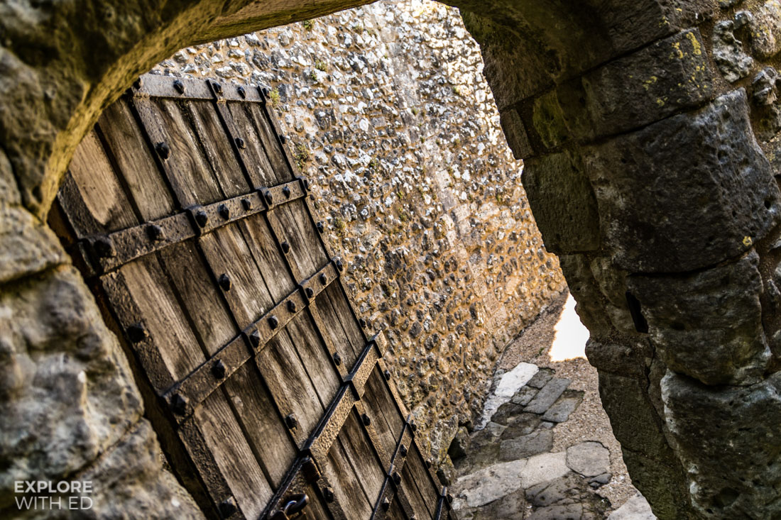 Old doors of Carisbrooke Castle
