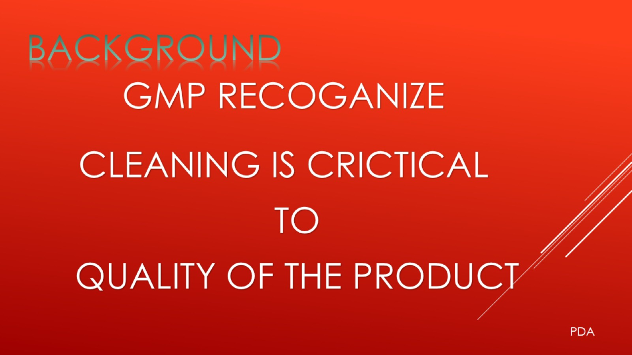 A GMP HUB PDA CLEANING VALIDATION