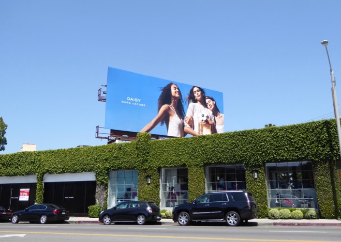 Marc Jacobs Daisy fragrance 2017 billboard Melrose Avenue Marc Jacobs Daisy 2017 billboard