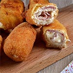 ROLLITOS DE POLLO, JAMÓN Y QUESO ROLLITOS DE POLLO, JAMÓN Y QUESO