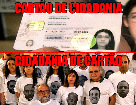 Montagem: Alegadamente.pt (foto base: Lusa e sol.pt) Imagem de um Cartão de Cidadão – Cartão de Cidadania Cidadania de Cartão
