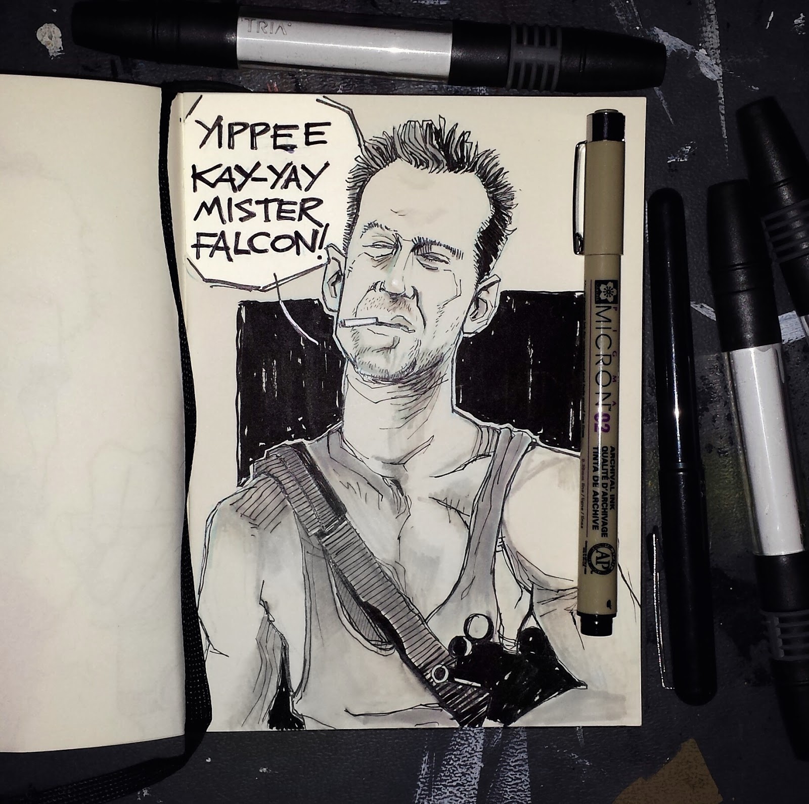 John McClane illustration Die Hard