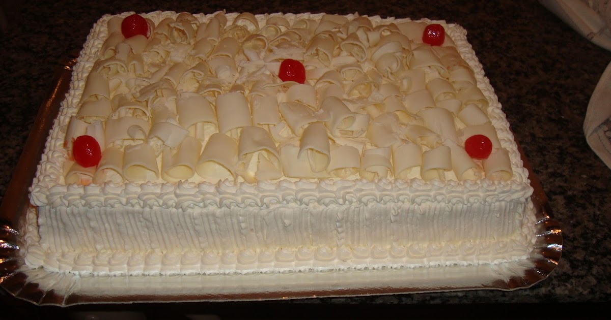 DOCES E CONFEITOS DA DONA MARIA M. M.: BOLO BRANCO COM RECHEIO E
