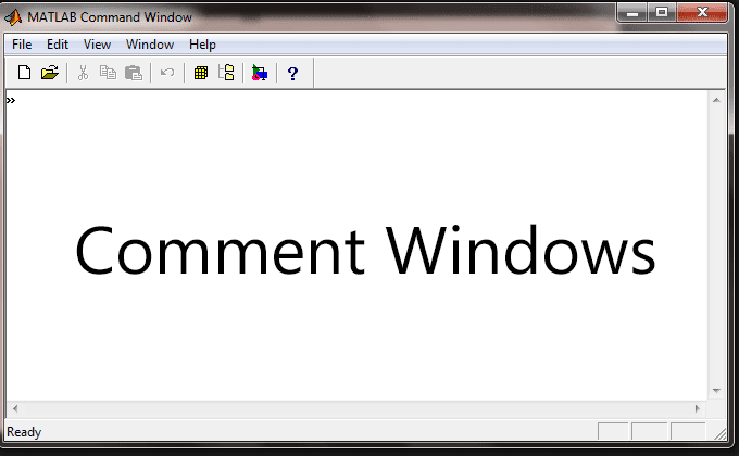 Command window. Command window