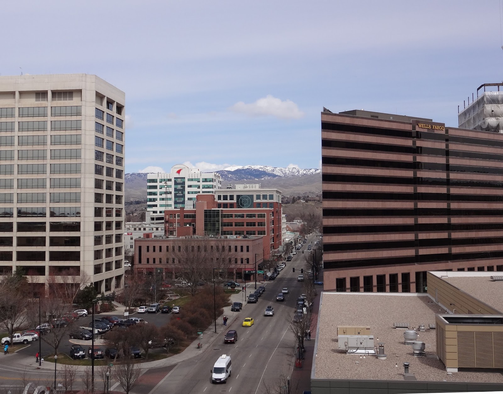 Boise Daily Photo SnowTopped Mountain View from Downtown