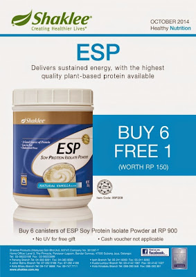 Promosi Oktober 2014: Energizing Soy Protein (ESP) dan Mealshakes