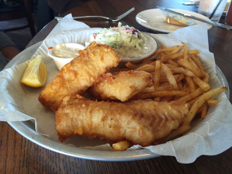 Fish and chips at Sam's Chowder House