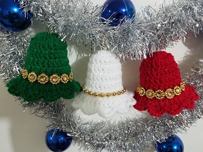 Campanas de Navidad en crochet, paso a paso.