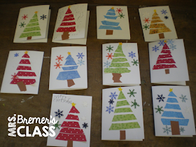 Mrs. Bremer's Class: Mrs. Wishy-Washy Art, Christmas Cards &amp; More Kindergarten Christmas Art