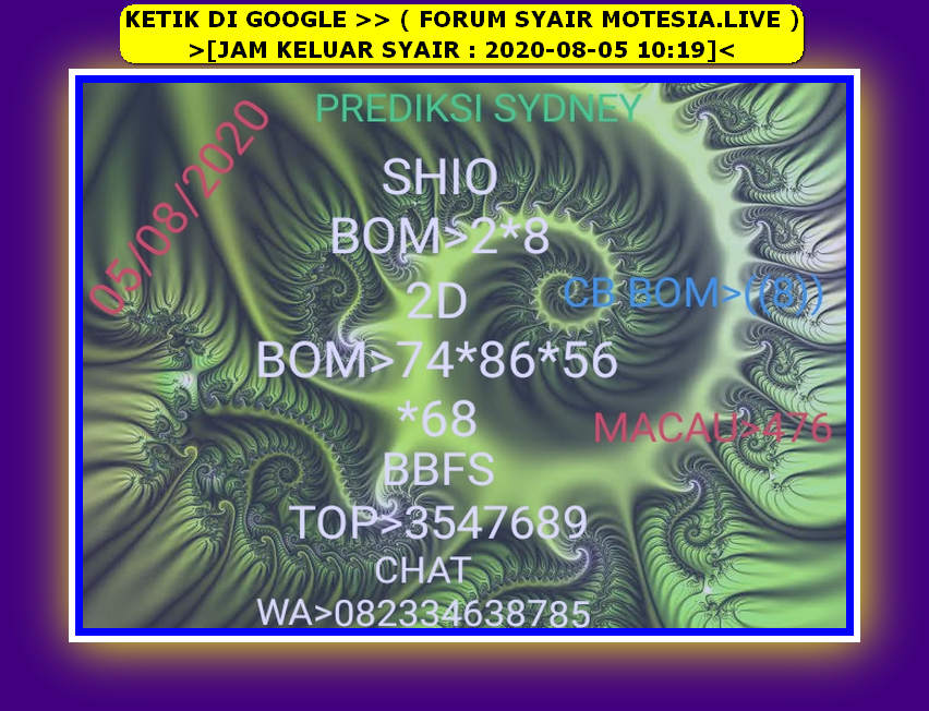 PREDIKSI SYDNEY COJEEL